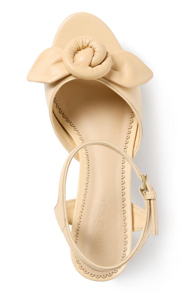 Sept Cinq Arianna Knotted Rose Platform Sandal