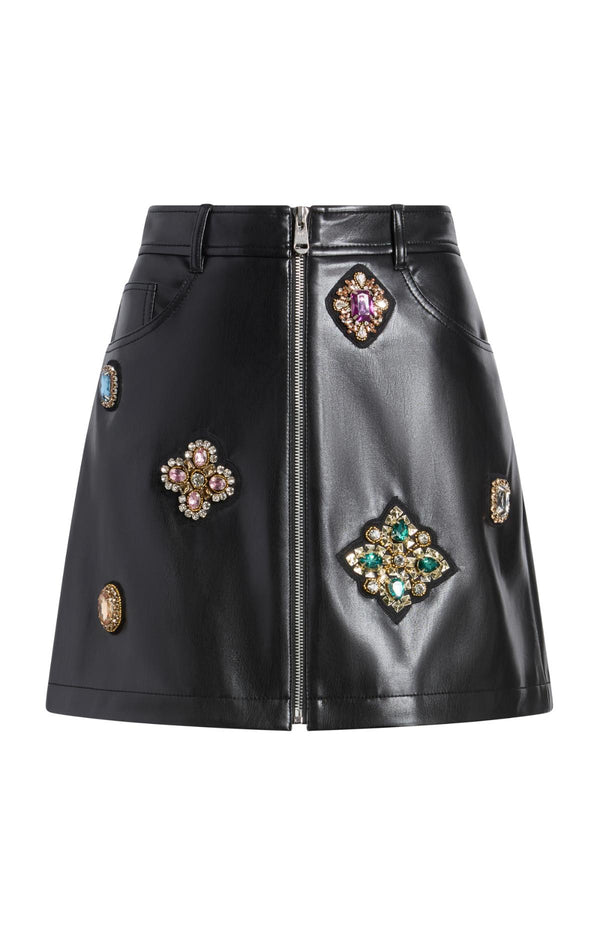 sept cinq Baroque Patches Genevieve Skirt Skirt