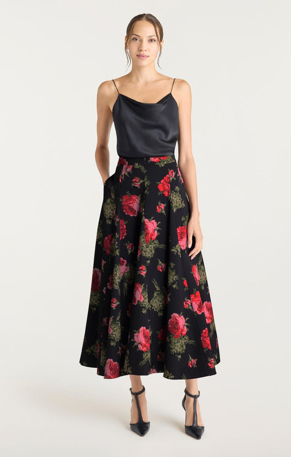 Sept Cinq Baroque Roses Hilda Skirt Skirt