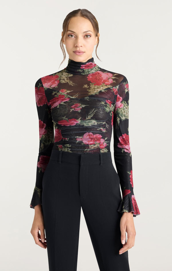 Sept Cinq Baroque Roses Lucy Top Woven Tops