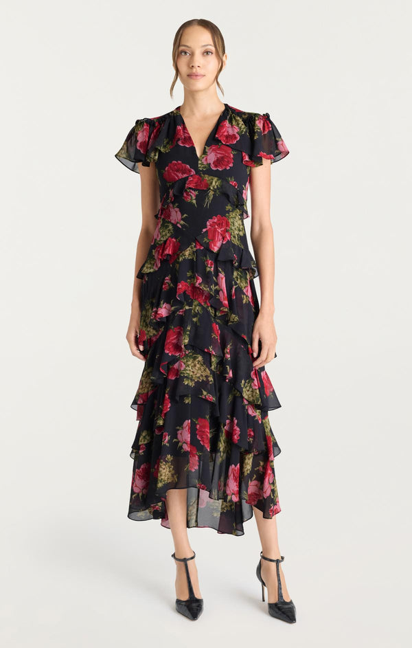 Sept Cinq Baroque Roses Tatum Dress Dress