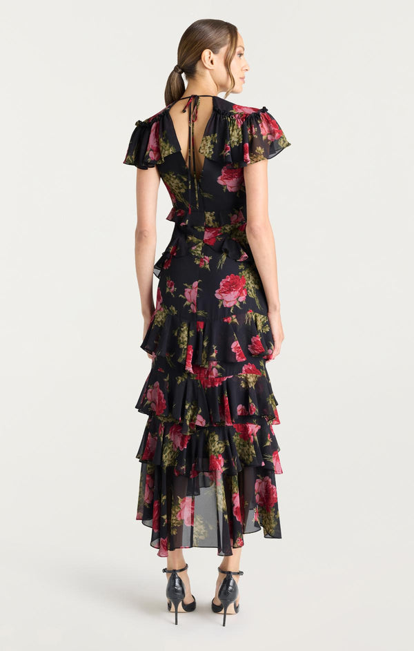 Sept Cinq Baroque Roses Tatum Dress Dress