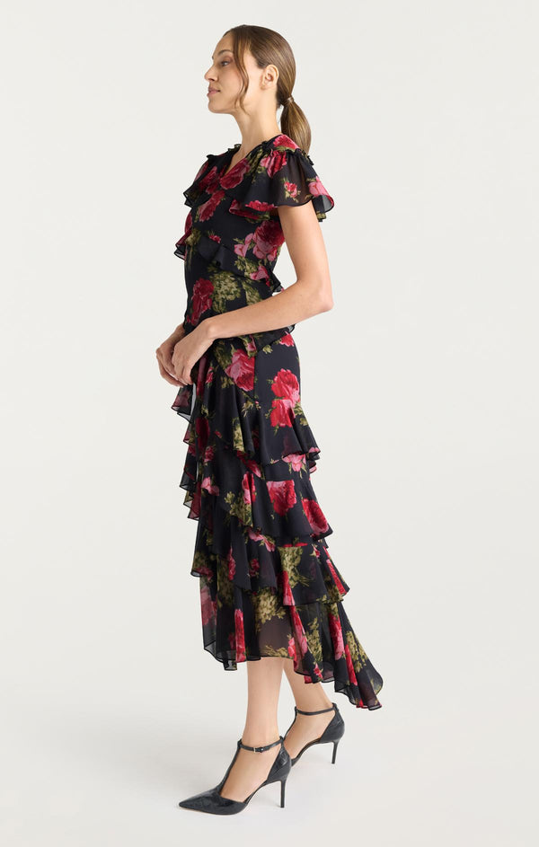 Sept Cinq Baroque Roses Tatum Dress Dress