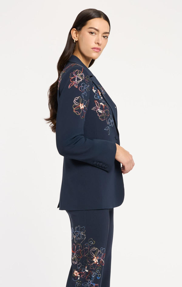 Sept Cinq Blooming Linework Karlie Blazer Jacket