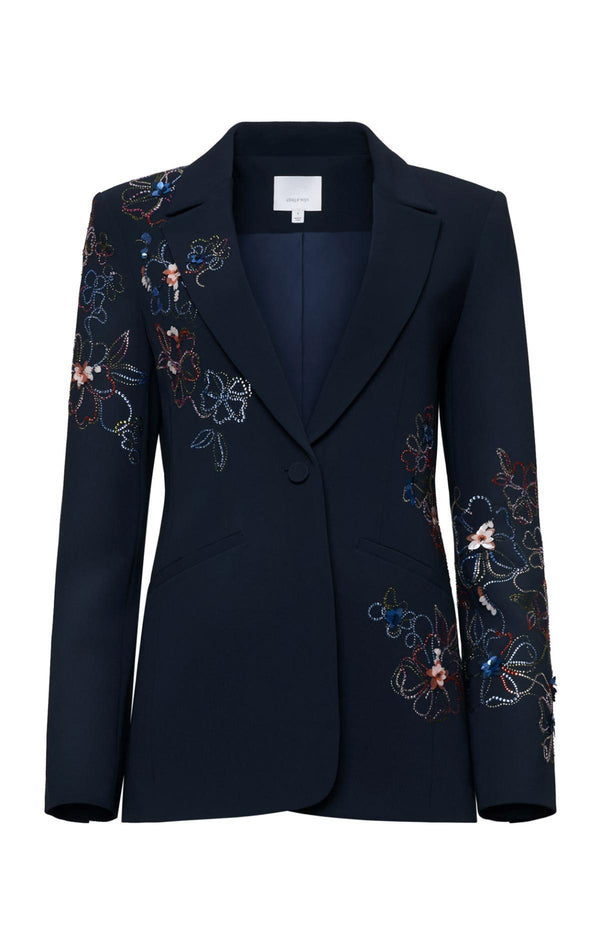 sept cinq Blooming Linework Karlie Blazer Jacket