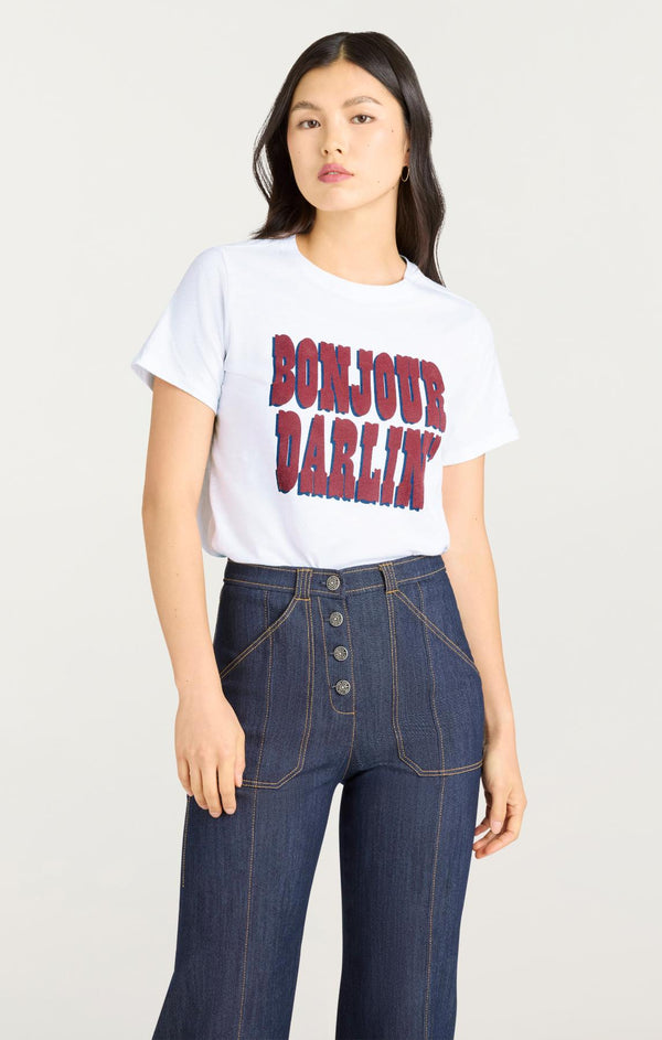 Sept Cinq Bonjour Darlin Tee Knit Top