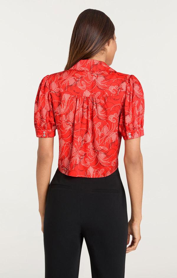 Sept Cinq Botanical Floral Abena Top Woven Tops