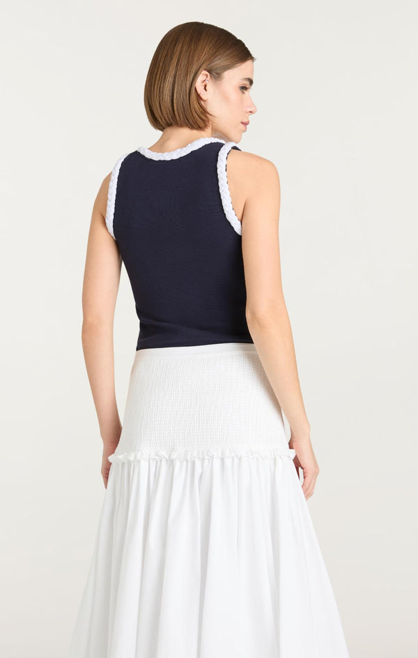 Sept Cinq Braided Tank Top Knit Top