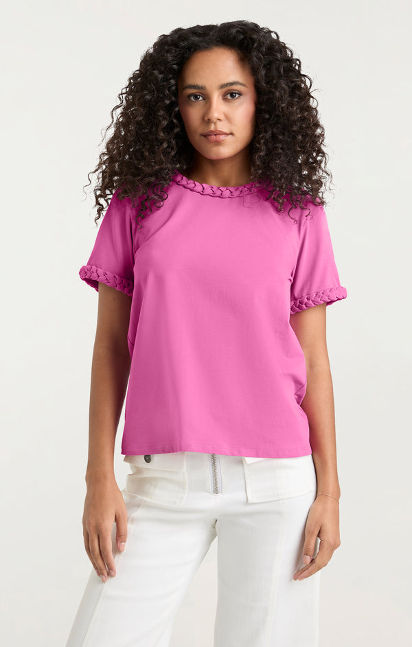 Sept Cinq Braided Tee Knit Top