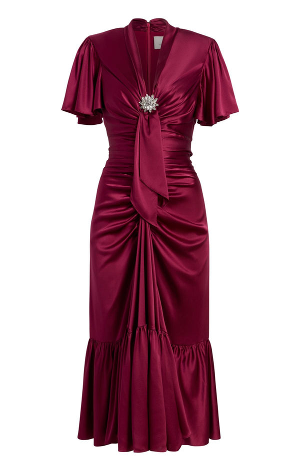 sept cinq Brooch Peeta Dress Dress