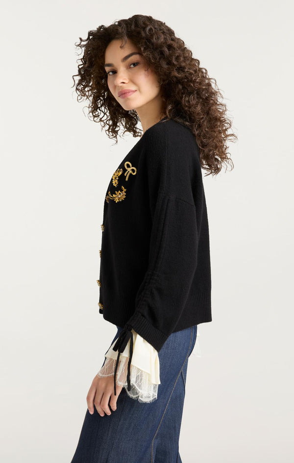 Sept Cinq Brooches Atlas Cardigan Sweater Knits