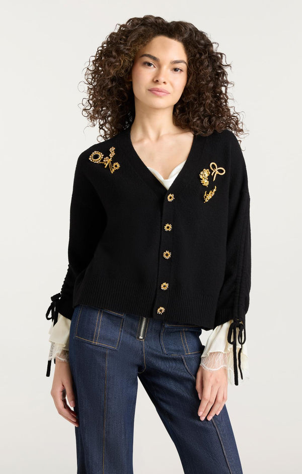 Sept Cinq Brooches Atlas Cardigan Sweater Knits