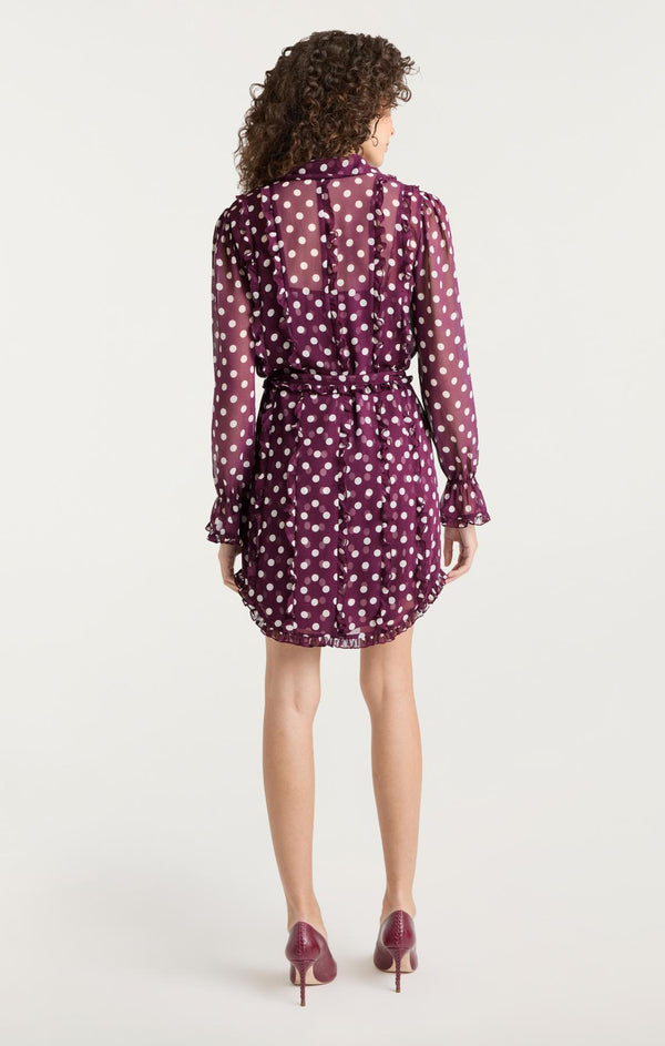 Sept Cinq Camille Polka Dot Estelle Dres Dress