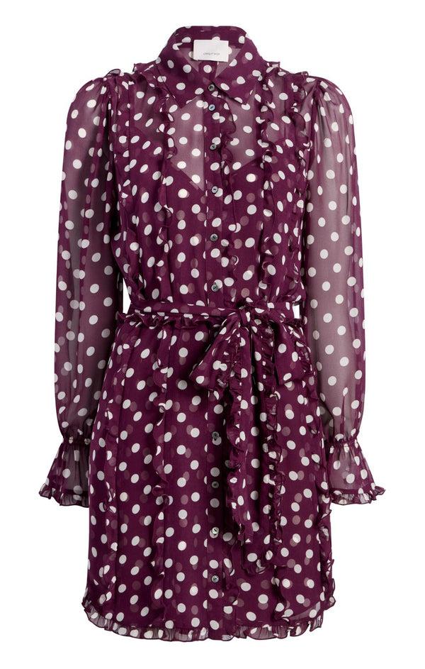 sept cinq Camille Polka Dot Estelle Dres Dress