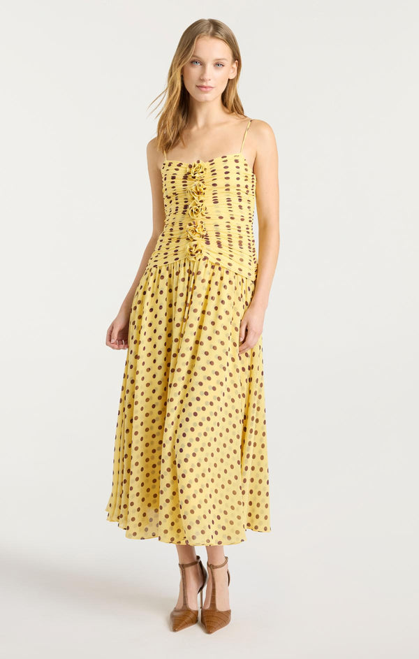 Sept Cinq Camille Polka Dot Magda Dress Dress