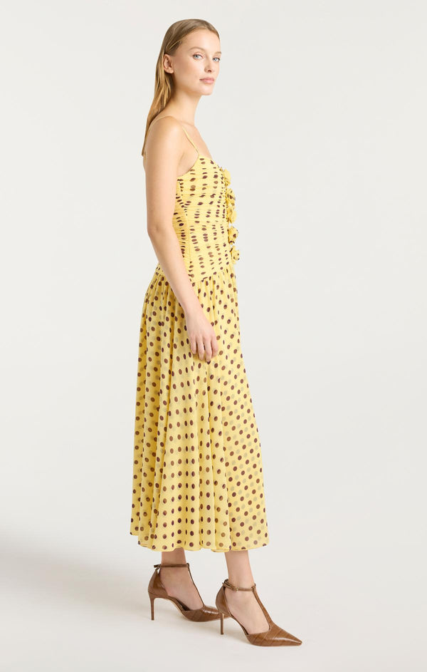 Sept Cinq Camille Polka Dot Magda Dress Dress