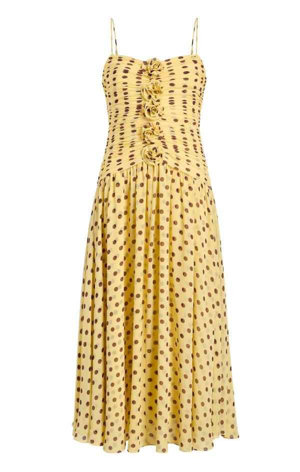 sept cinq Camille Polka Dot Magda Dress Dress