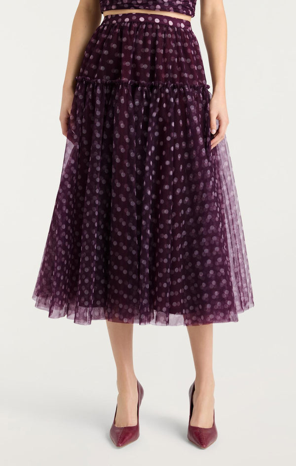 Sept Cinq Camille Polka Dot Selly Skirt Skirt
