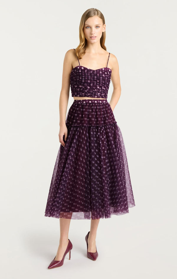 Sept Cinq Camille Polka Dot Selly Skirt Skirt