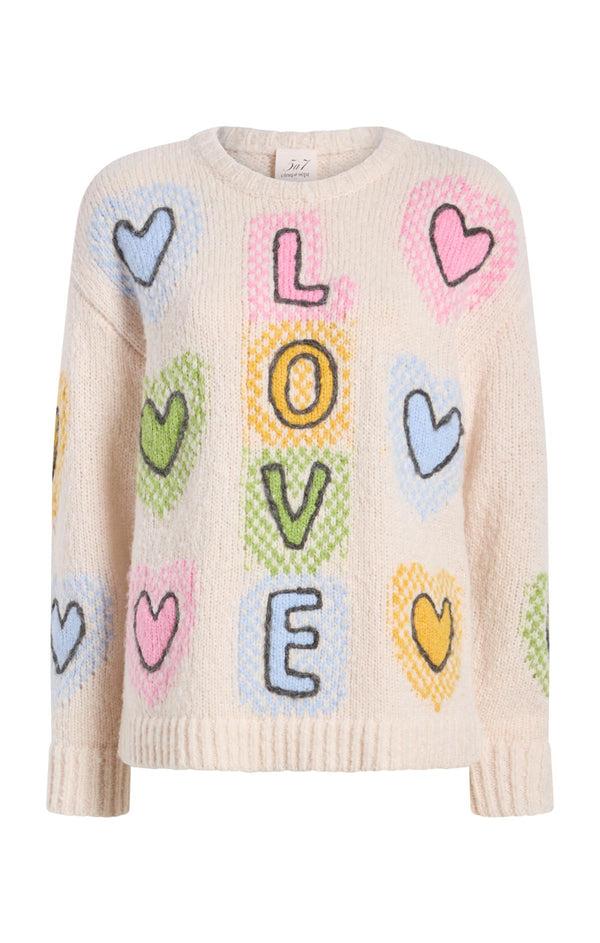 sept cinq Chunky Love Pullover Sweater Knits