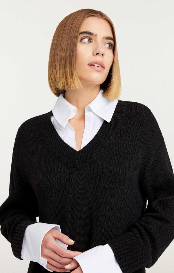 Sept Cinq Collar Santina Dress Tops