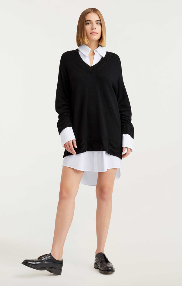 Sept Cinq Collar Santina Dress Tops