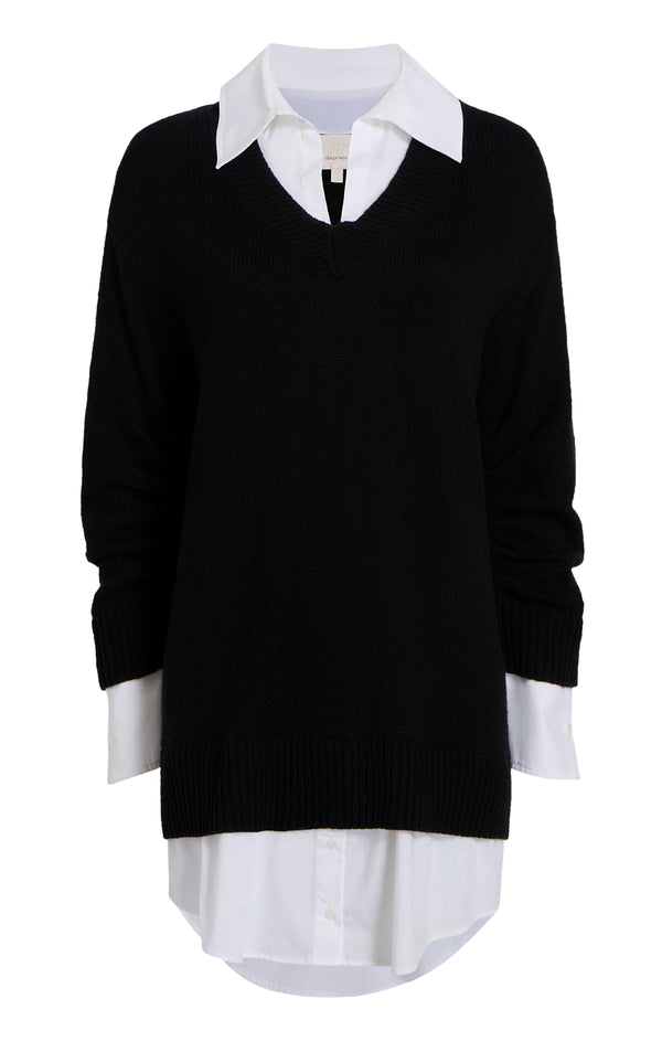 sept cinq Collar Santina Dress Tops