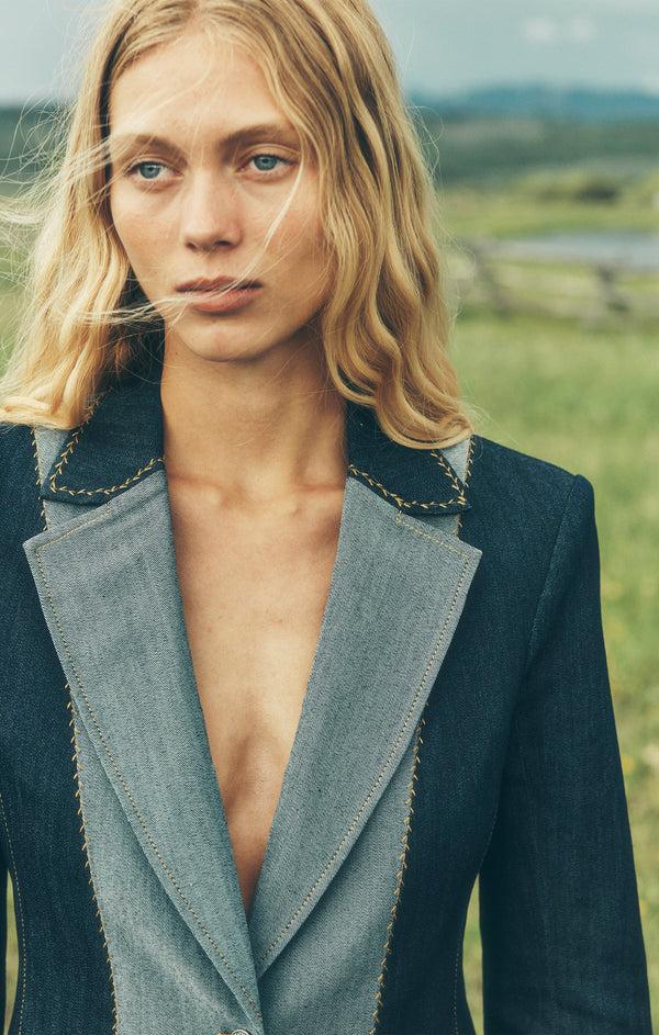 Sept Cinq Contrast Sallie Jean Jacket Jacket