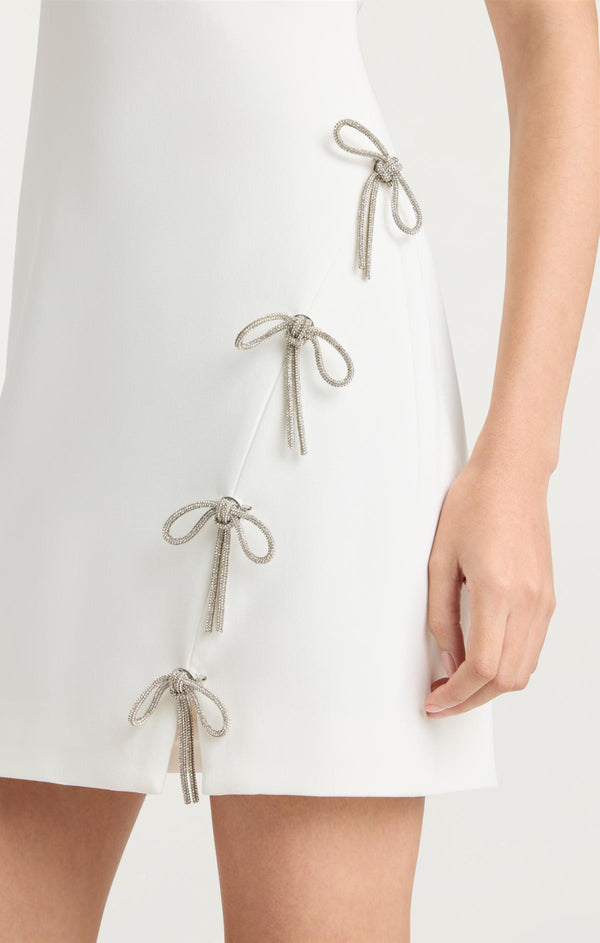 Sept Cinq Corded Rhinestone Bow Rella Dress Dress