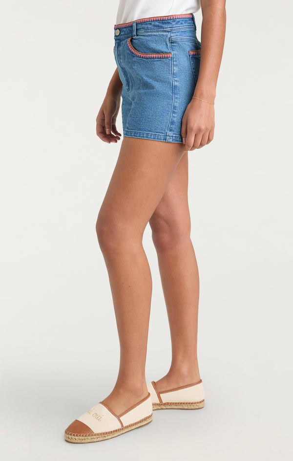 Sept Cinq Crochet Ceil Jean Short Pants