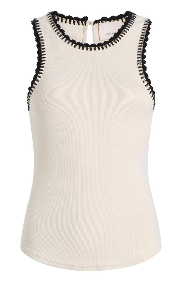 sept cinq Crochet Lizzie Tank Knit Top