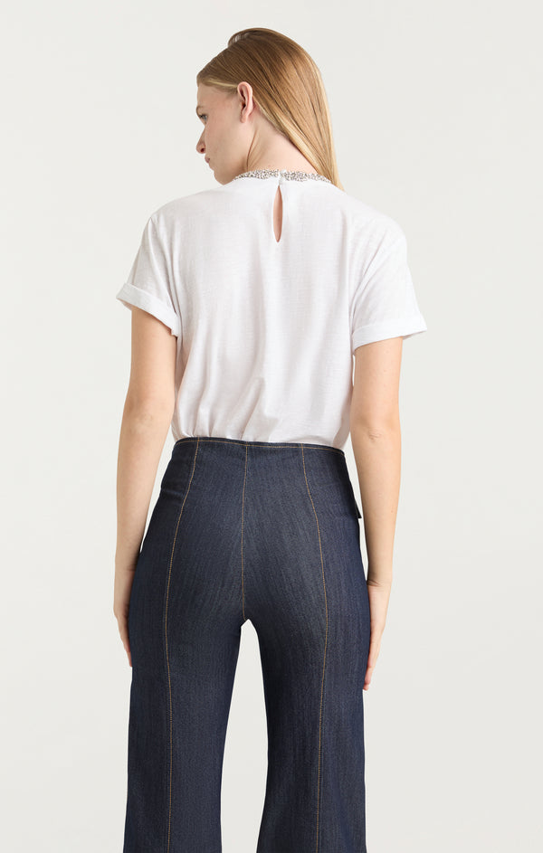 Sept Cinq Crystal Garden Bree Tee Knit Top