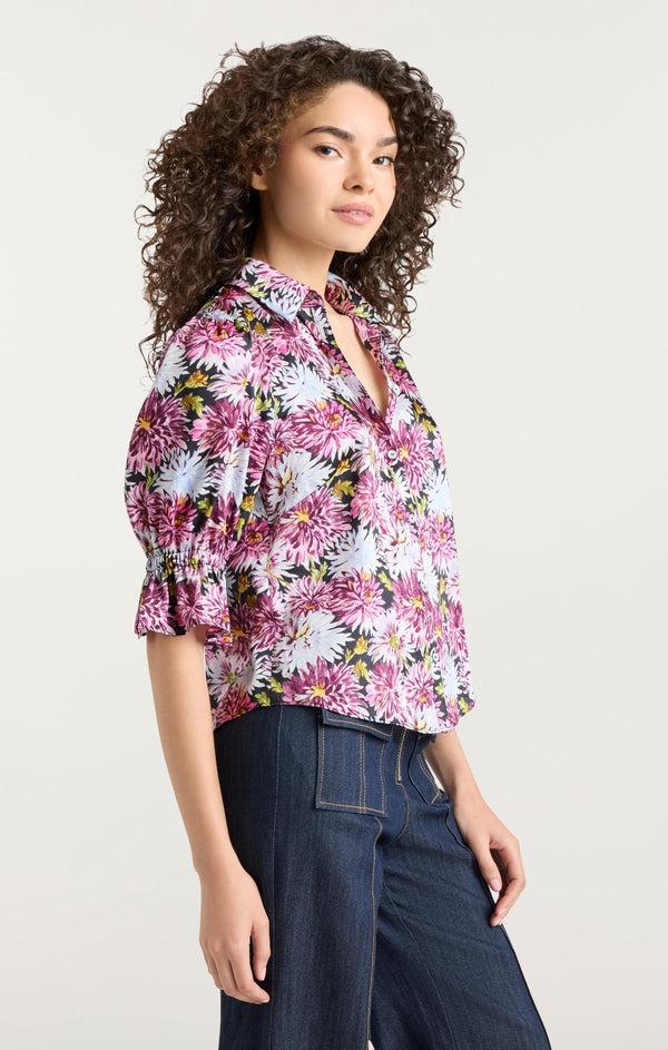 Sept Cinq Dahlia Print Fiona Top Woven Tops