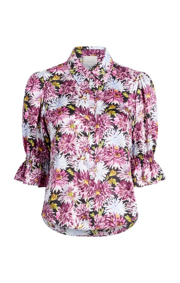 sept cinq Dahlia Print Fiona Top Woven Tops