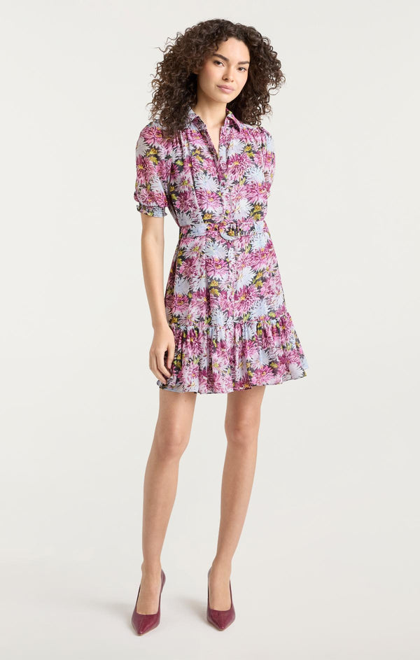 Sept Cinq Dahlia Print Halbini Dress Dress