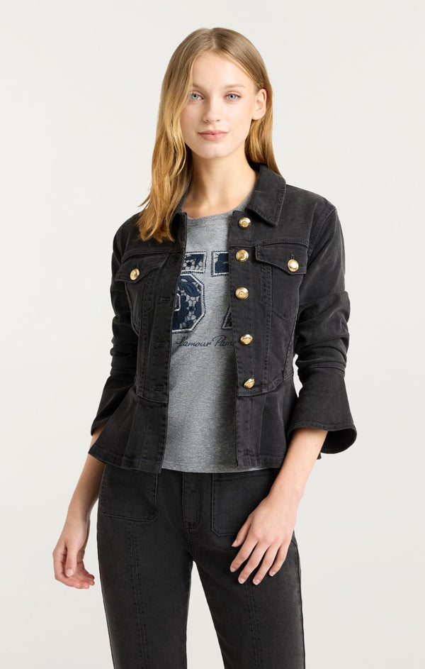 Sept Cinq Dahlia Scrunched Seraphine Jean Jacket