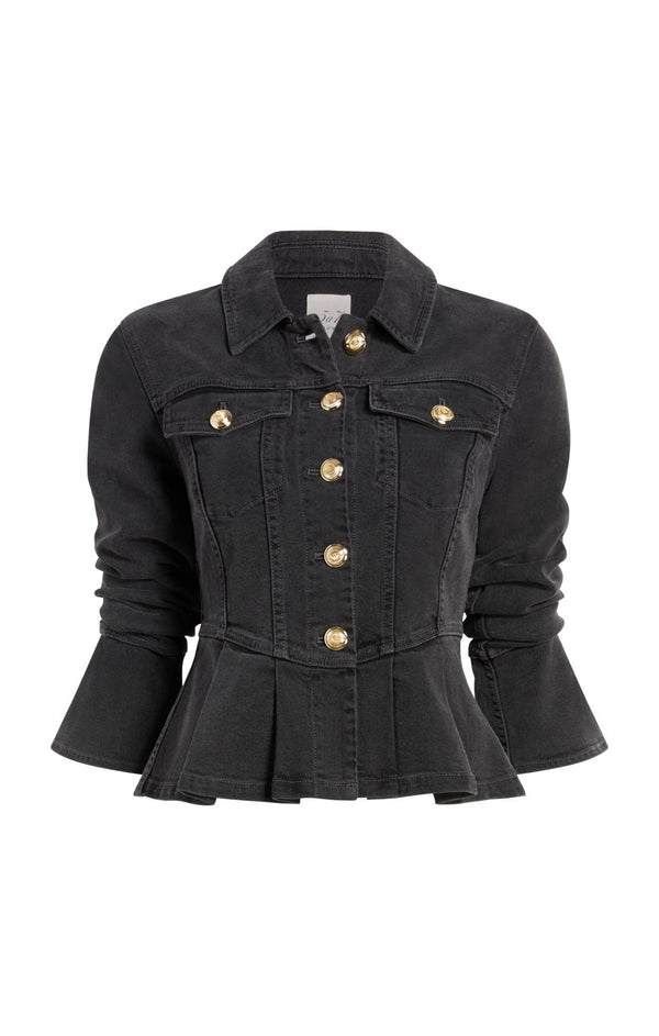 sept cinq Dahlia Scrunched Seraphine Jean Jacket