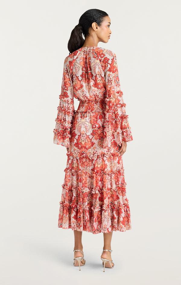 Sept Cinq Damask Sunnina Midi Dress Dress