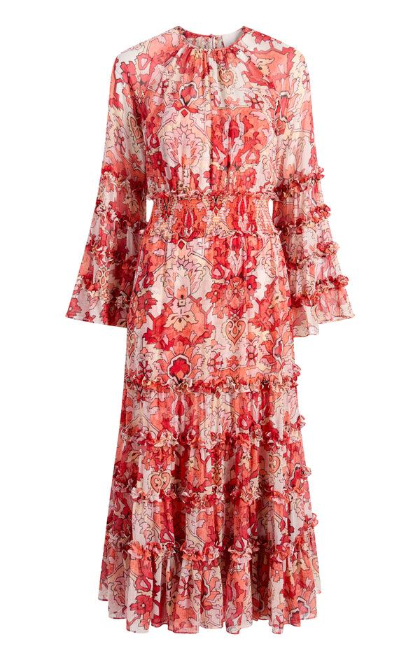 sept cinq Damask Sunnina Midi Dress Dress
