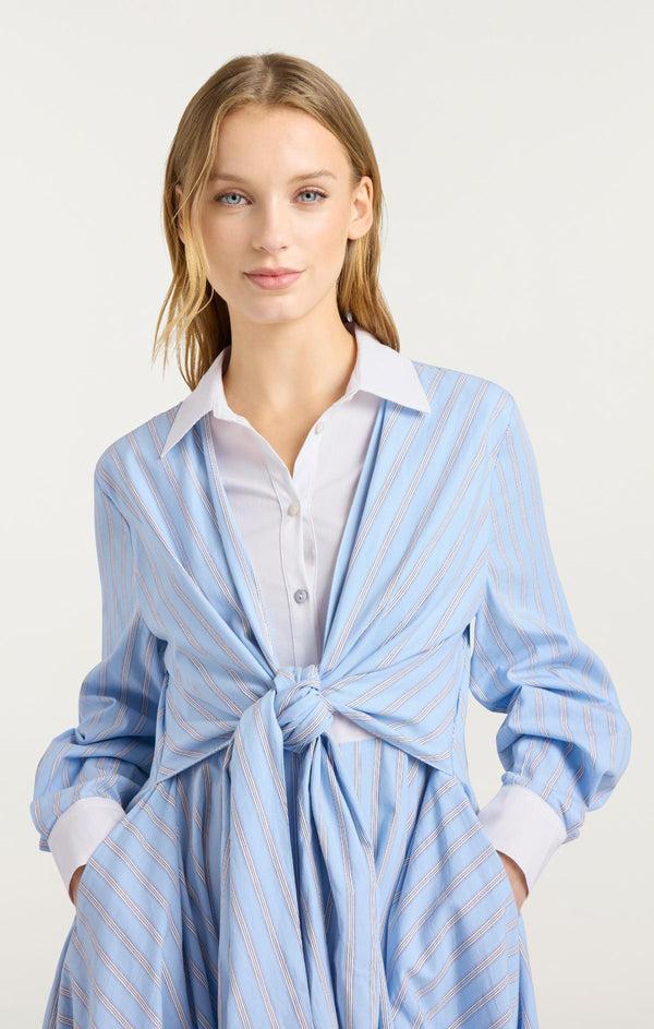 Sept Cinq Evie Stripe Viviette Dress Dress