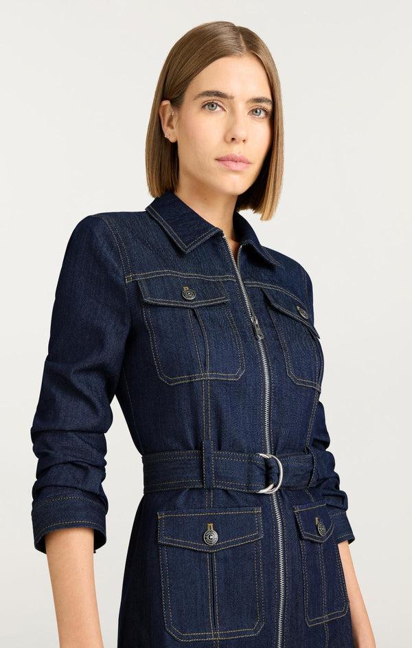 Sept Cinq Fauna Jean Dress Dress