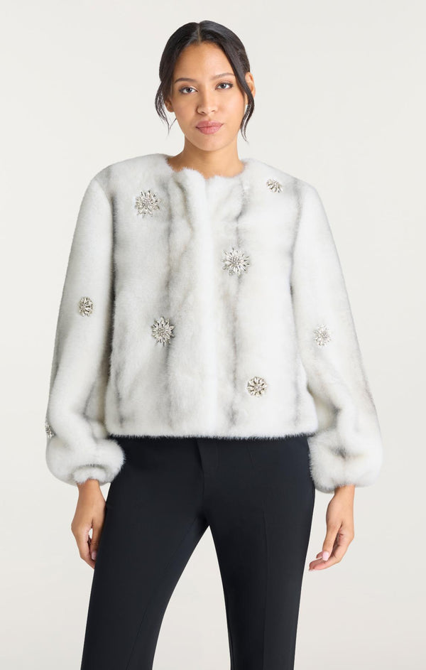 Sept Cinq Faux Mink Benson Coat Coat