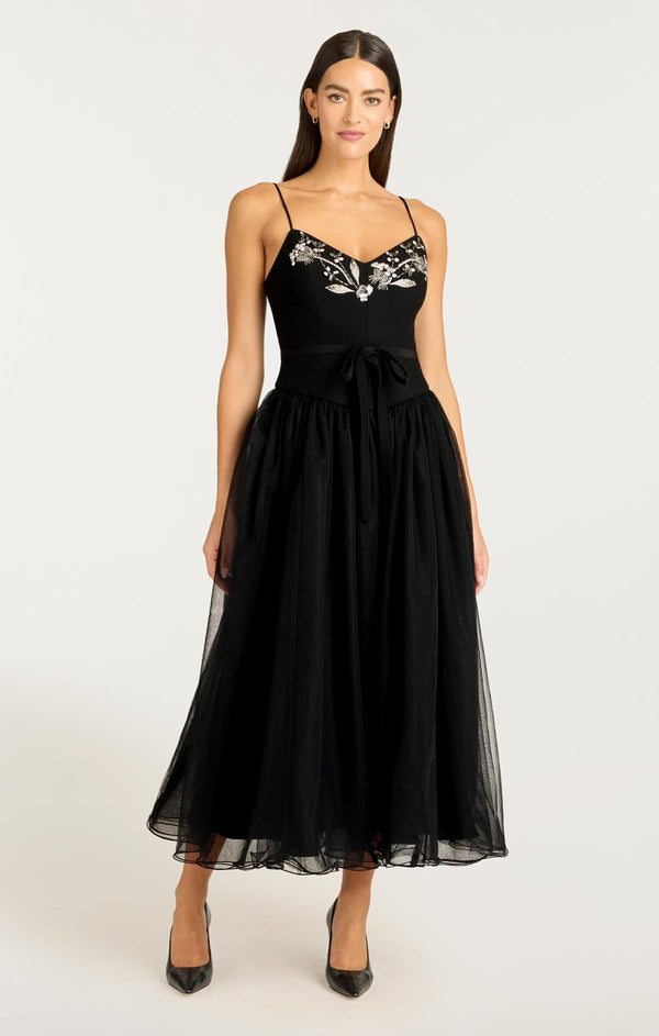 Sept Cinq Floral Mixed Media Freddie Dress Dress