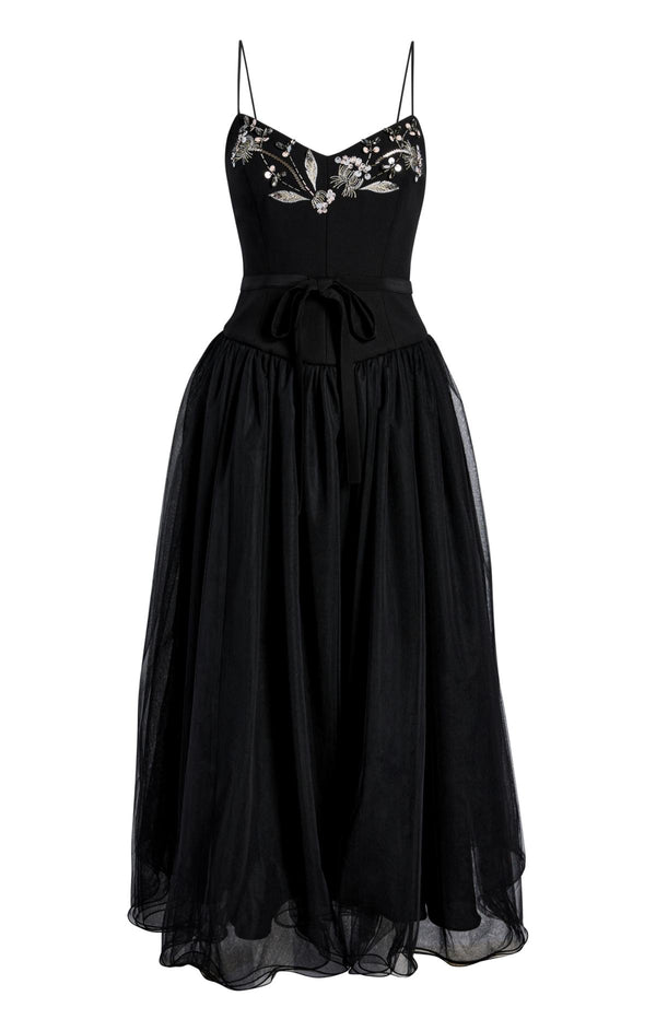 sept cinq Floral Mixed Media Freddie Dress Dress