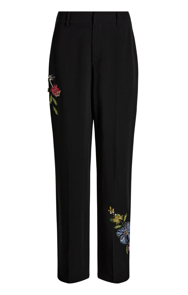 sept cinq Floral Mixed Media Harlan Pant Pants