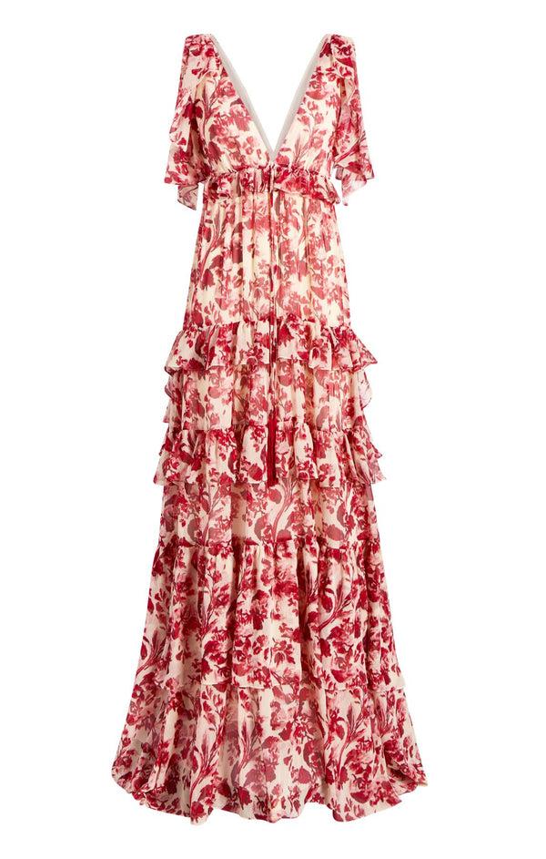 sept cinq Floral Ribbons Omelia Gown Dress