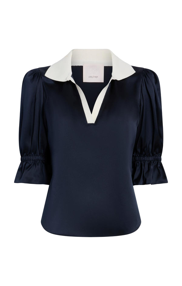 sept cinq Freida Top Woven Tops