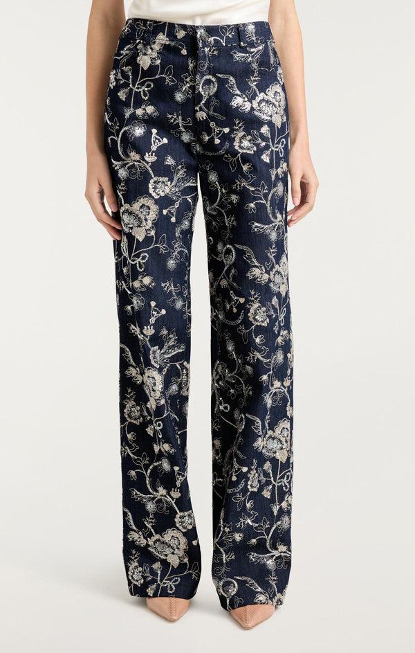 Sept Cinq Garden Embroidered Nolita Jeans Pants