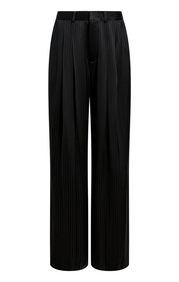 sept cinq Georgia Satin Stripe Marne Pant Pants