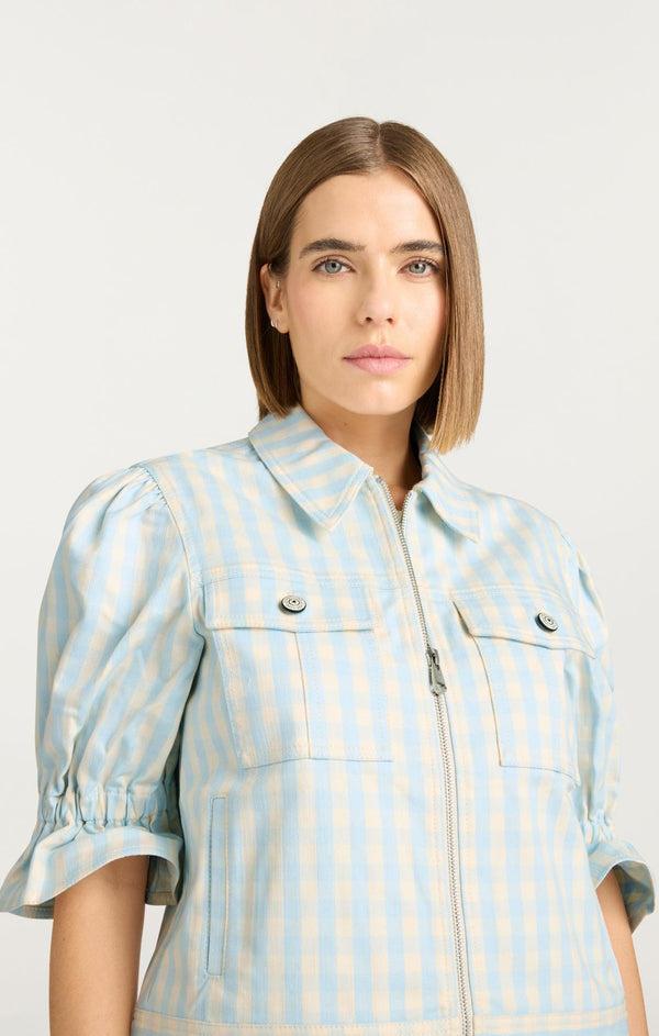 Sept Cinq Gingham Holly Jean Jacket Jacket